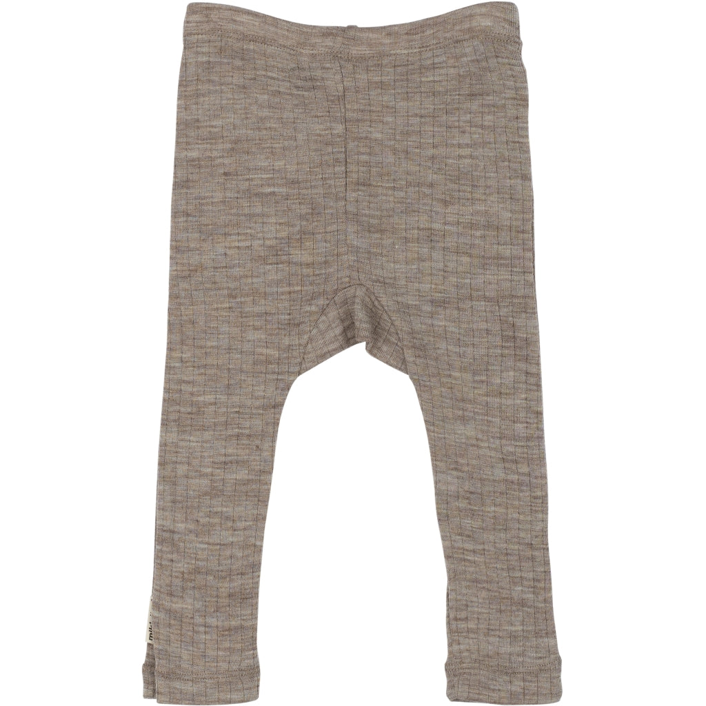 Mikk-Line Uld/Bambus Leggings (Ensfarvet) Uld Melange Denver