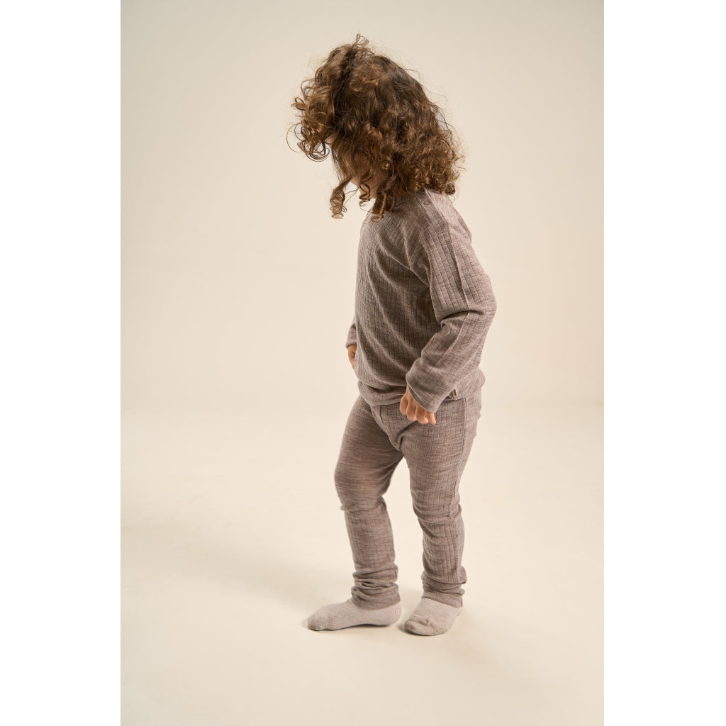 Mikk-Line Uld/Bambus Leggings (Ensfarvet) Uld Melange Denver