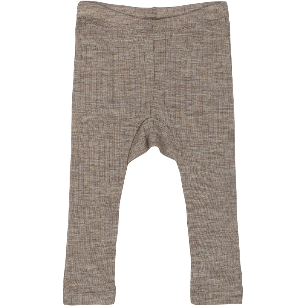 Mikk-Line Uld/Bambus Leggings (Ensfarvet) Uld Melange Denver