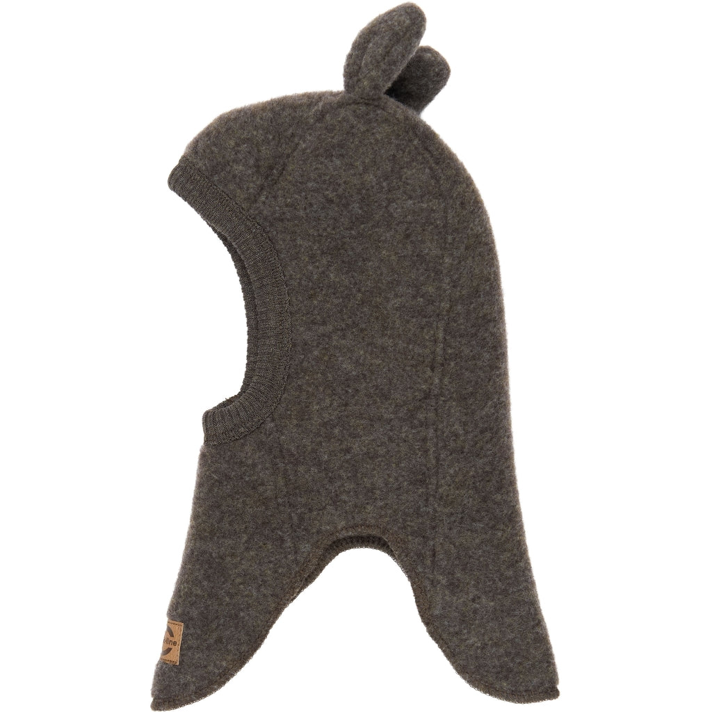Mikk-Line Uld Elefanthue Bamseører Huer Dark Brown Melange