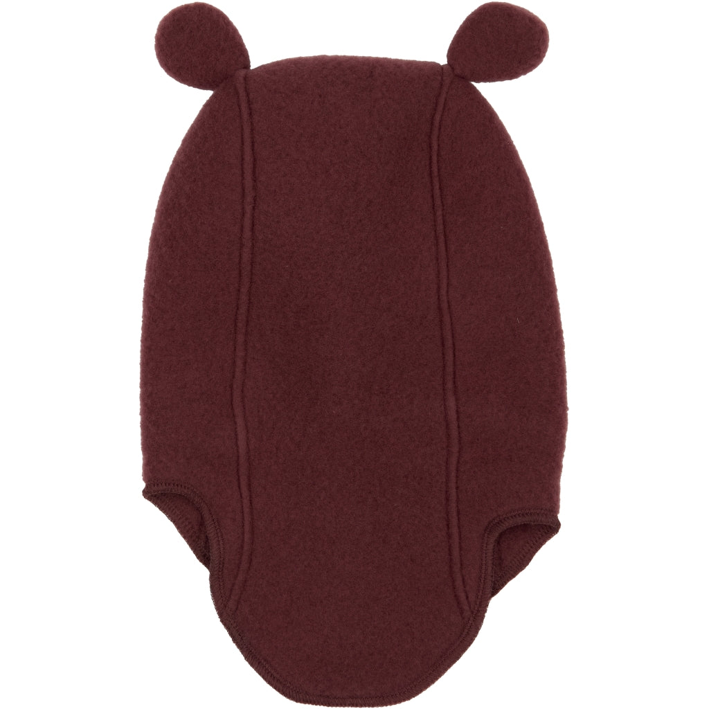 Mikk-Line Uld Elefanthue Bamseører Uld Rum Raisin