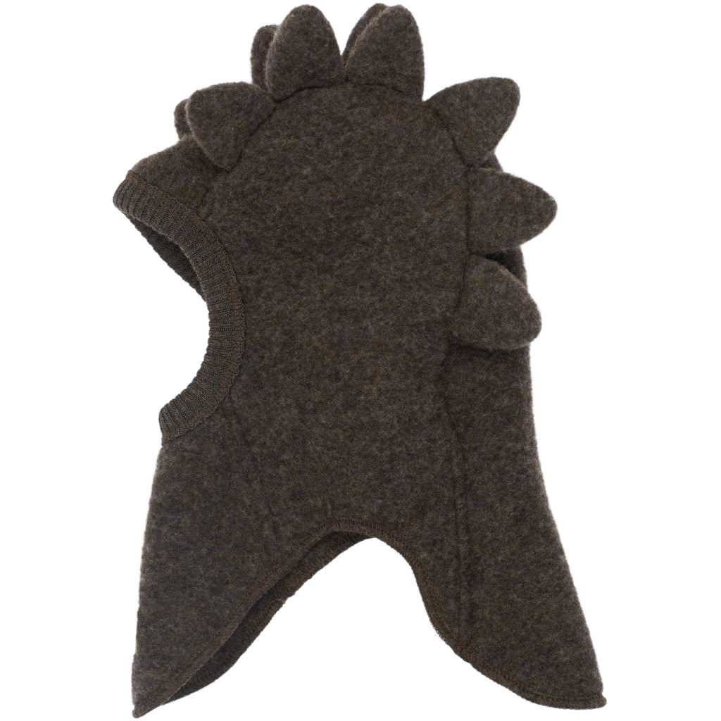 Mikk-Line Uld Elefanthue Kaninører Uld Dark Brown Melange