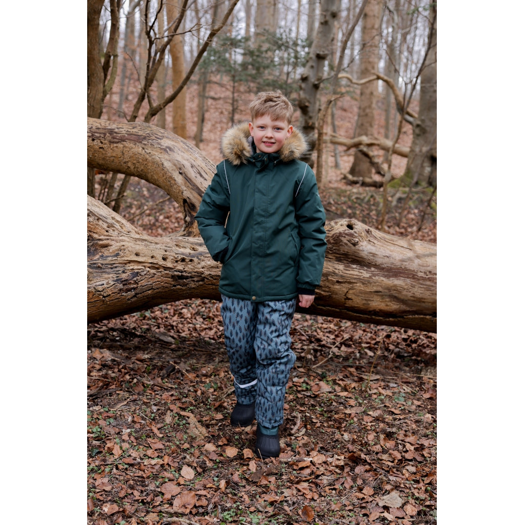 Mikk-Line Uni Snow Pant AOP Overalls Balsam Green