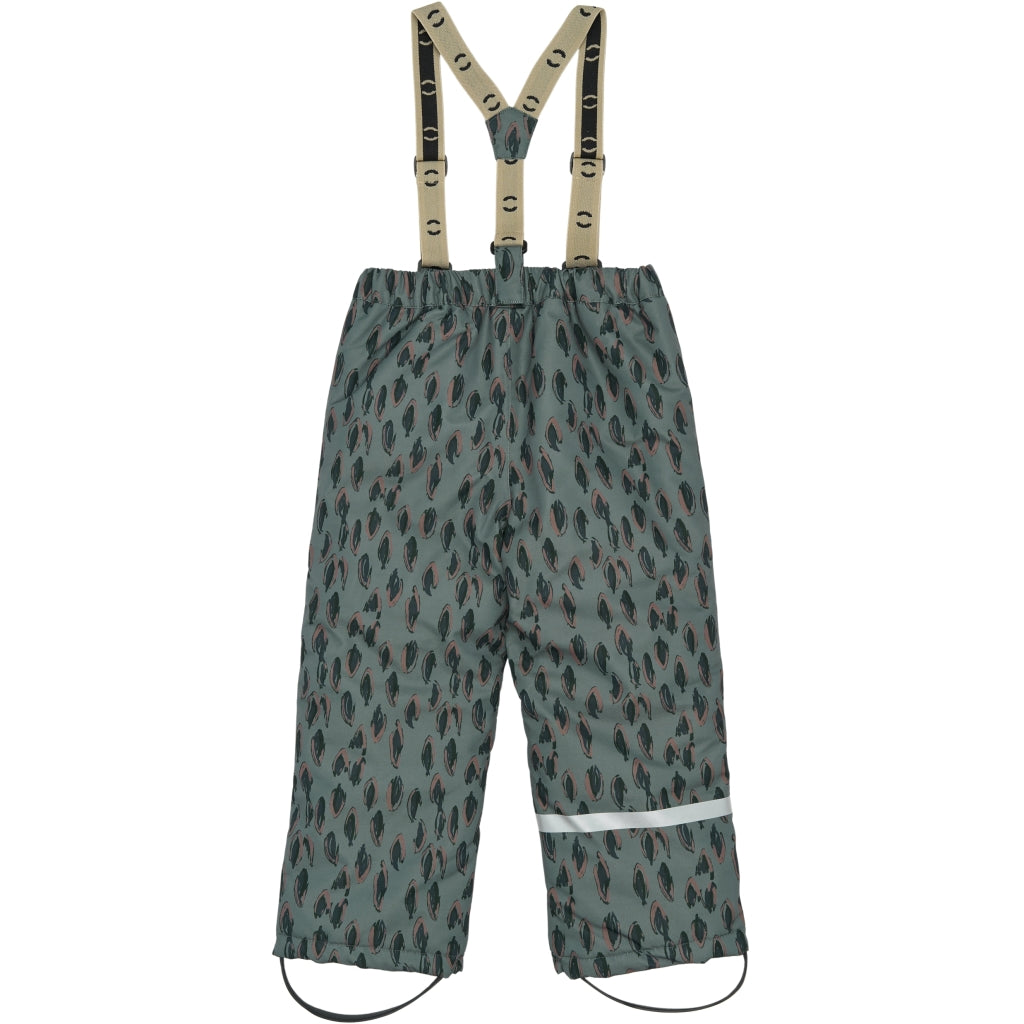 Mikk-Line Uni Snow Pant AOP Snowpants Balsam Green