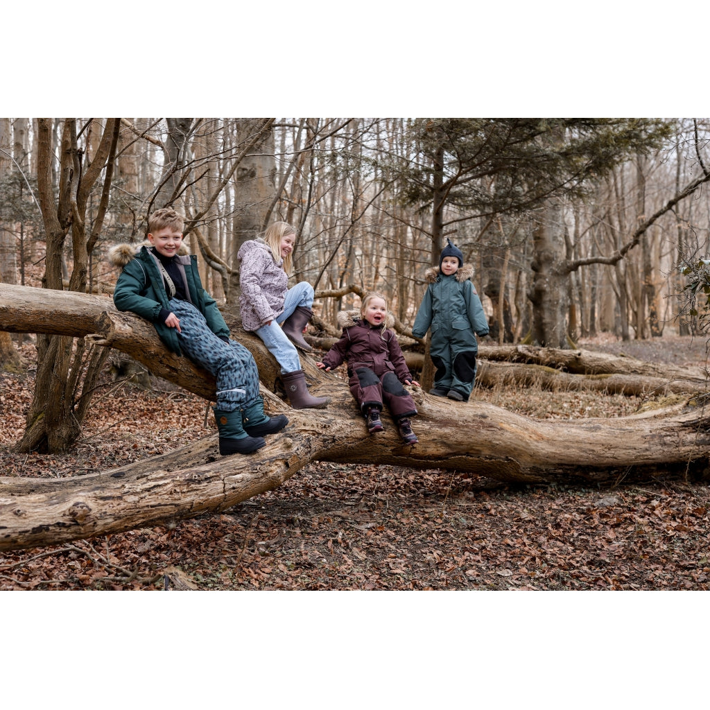 Mikk-Line Uni Snow Pant AOP Snowpants Balsam Green