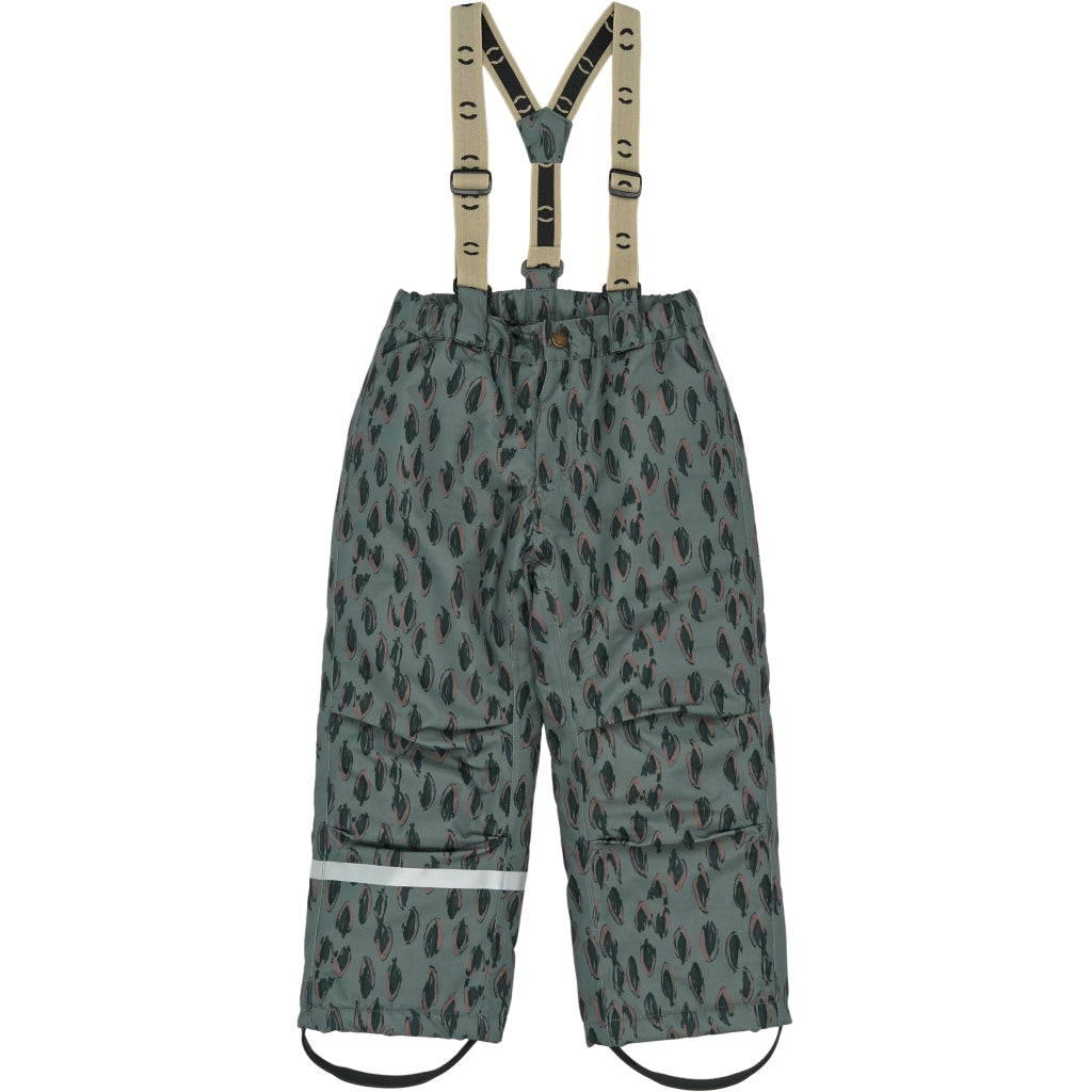 Mikk-Line Uni Snow Pant AOP Snowpants Balsam Green