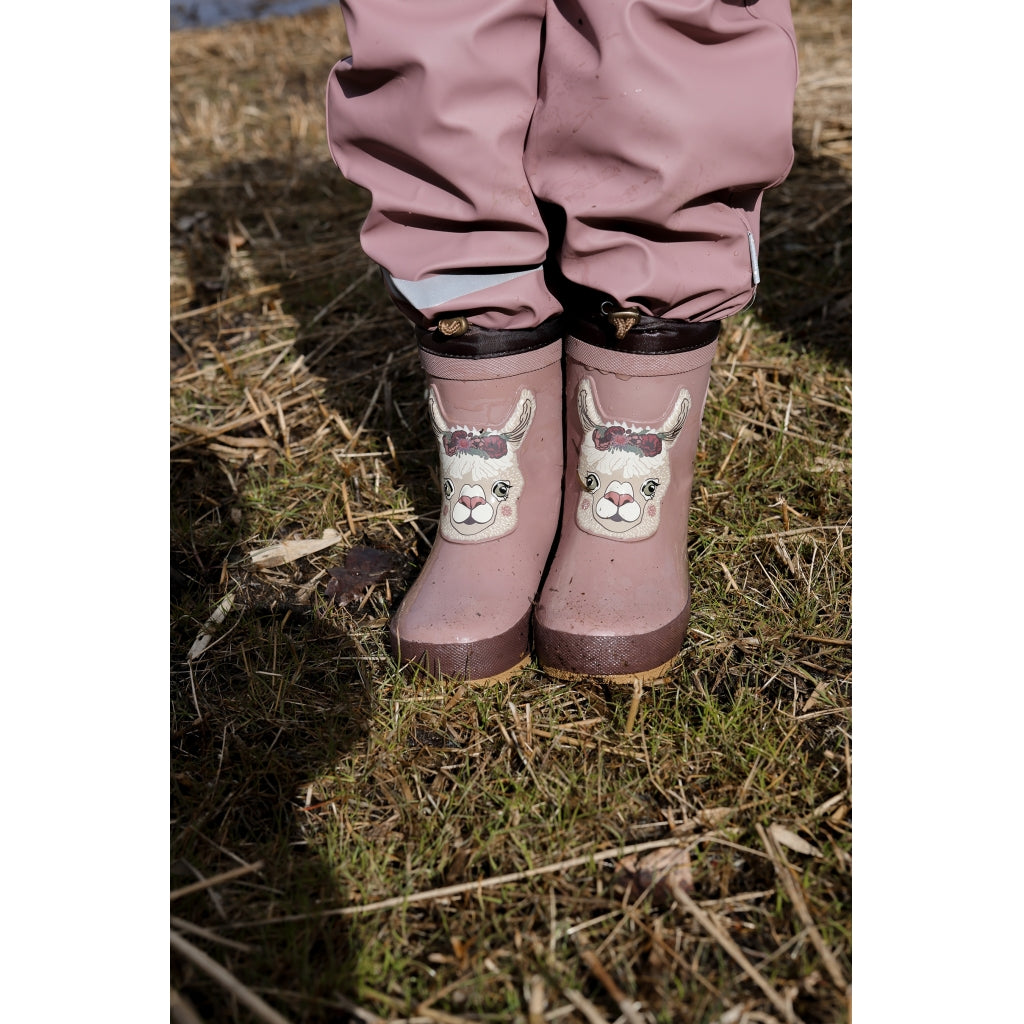 Mikk-Line Vinter Gummistøvler 3D Dyremotiv Rubber Boots Twilight Mauve