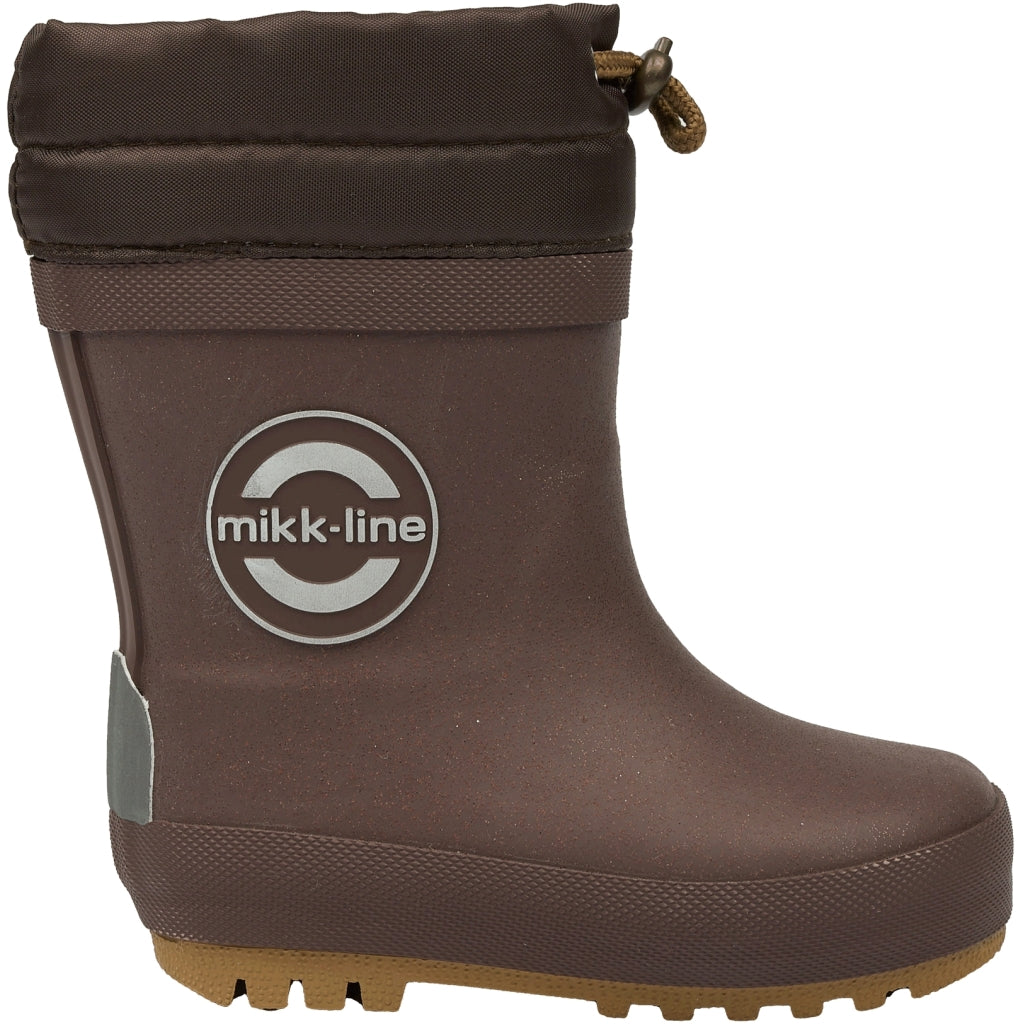Mikk-Line Vinter Gummistøvler Glitter Rubber Boots French Roast