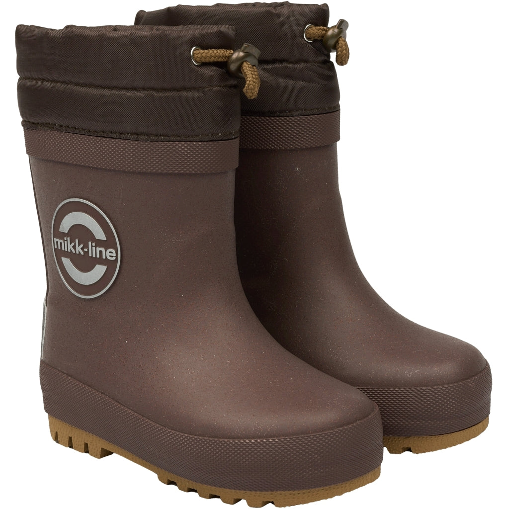 Mikk-Line Vinter Gummistøvler Glitter Rubber Boots French Roast