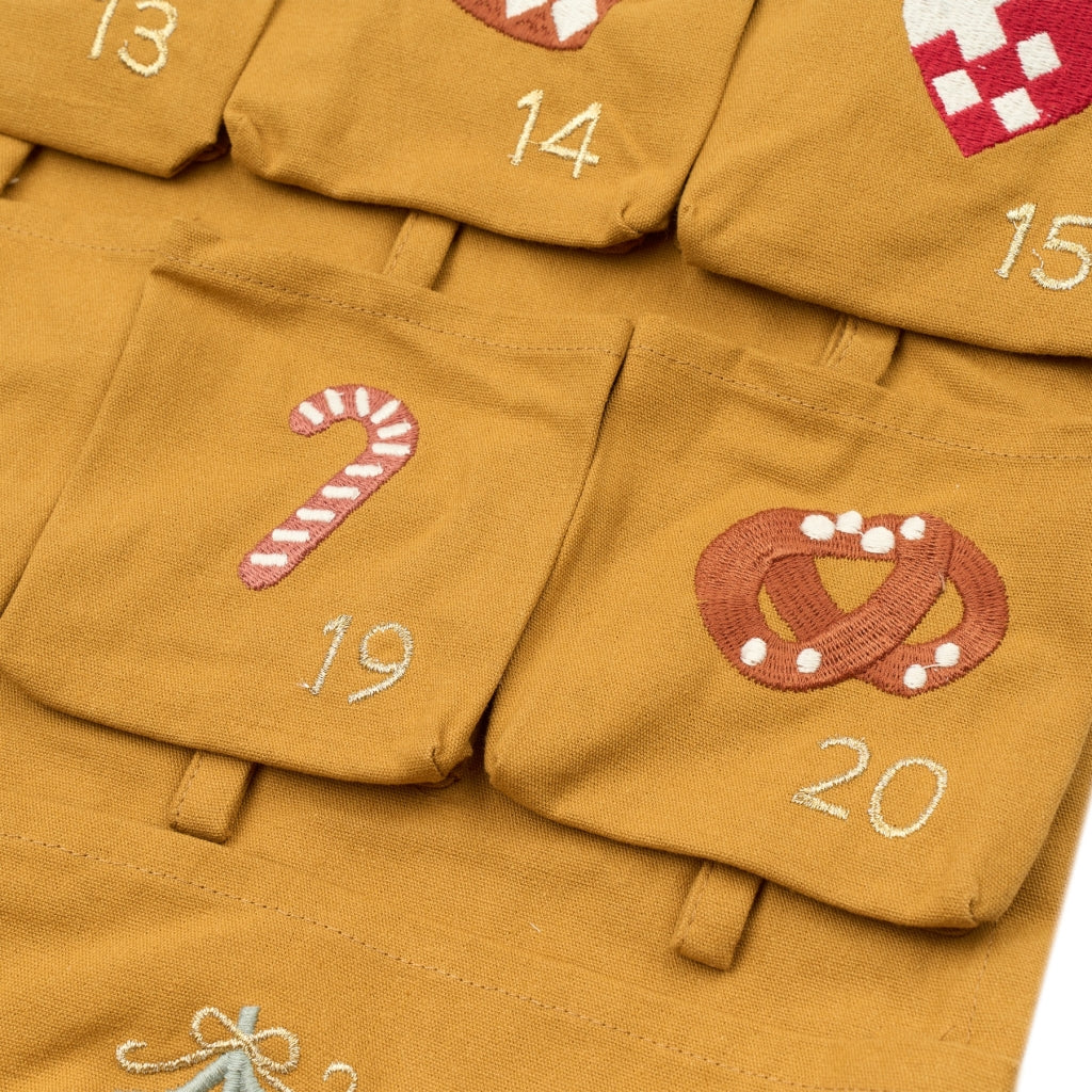 Fabelab Wall Calendar - Nostalgia embroidery - Ochre Decoration Ochre