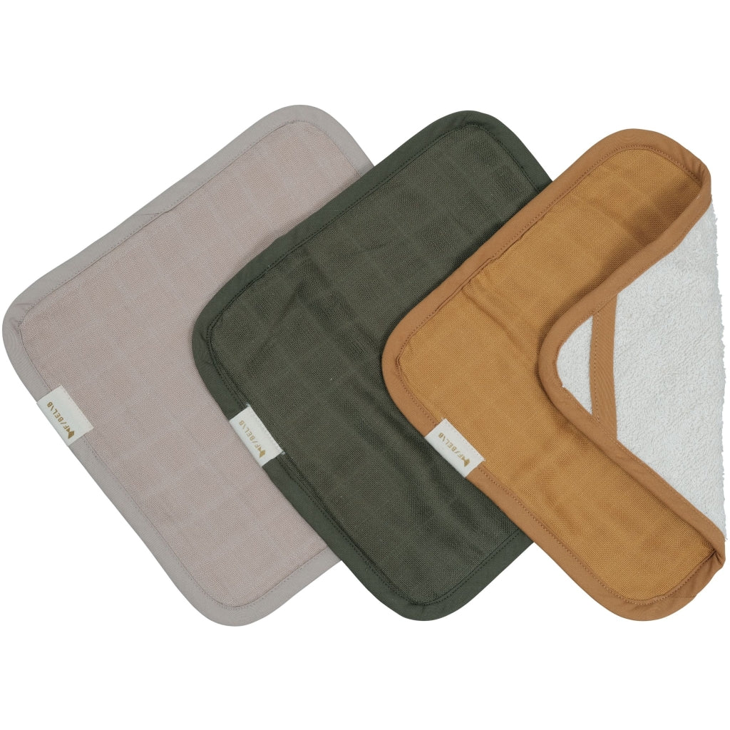 Fabelab Wash cloths - Olive Garden - 3 pack Badekåber OLIVE