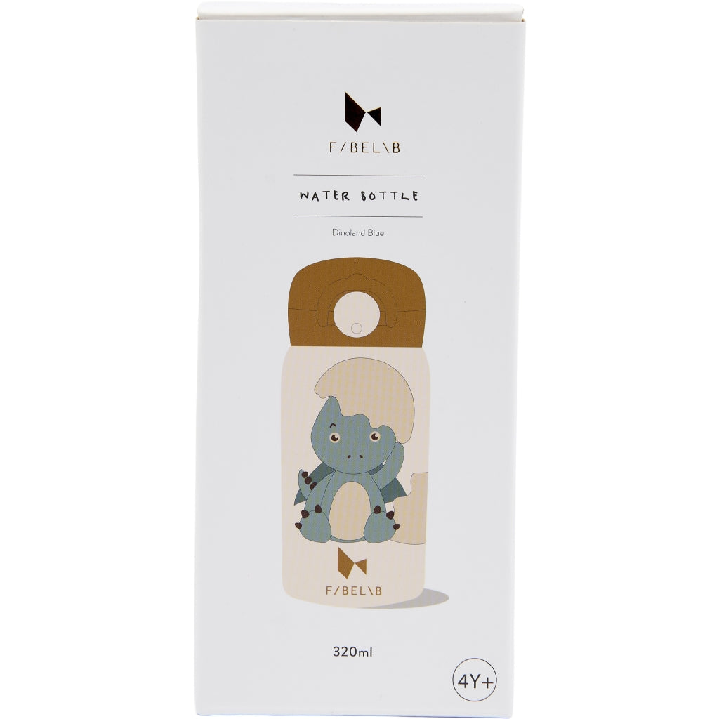 Fabelab Water Bottle - Small - Dinoland Blue Water Bottles Whisper White