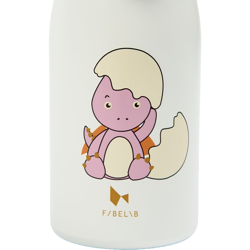 Fabelab Water Bottle - Small - Dinoland Rose Water Bottles Whisper White