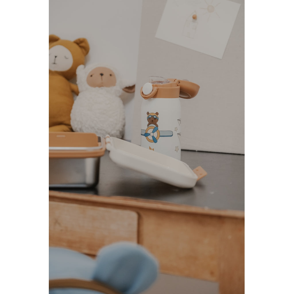 Fabelab Water Bottle - Small - Little Flyers Bear Water Bottles Whisper White