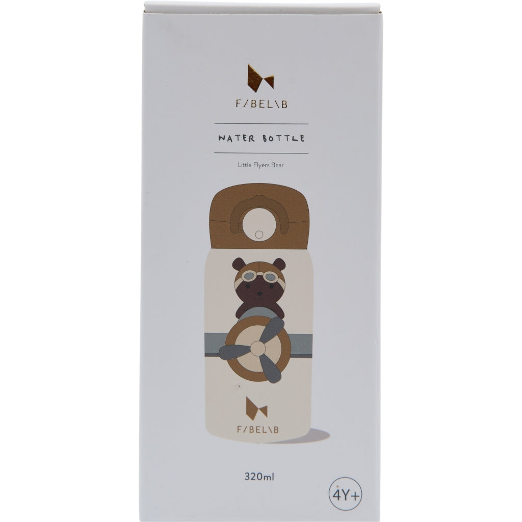 Fabelab Water Bottle - Small - Little Flyers Bear Water Bottles Whisper White