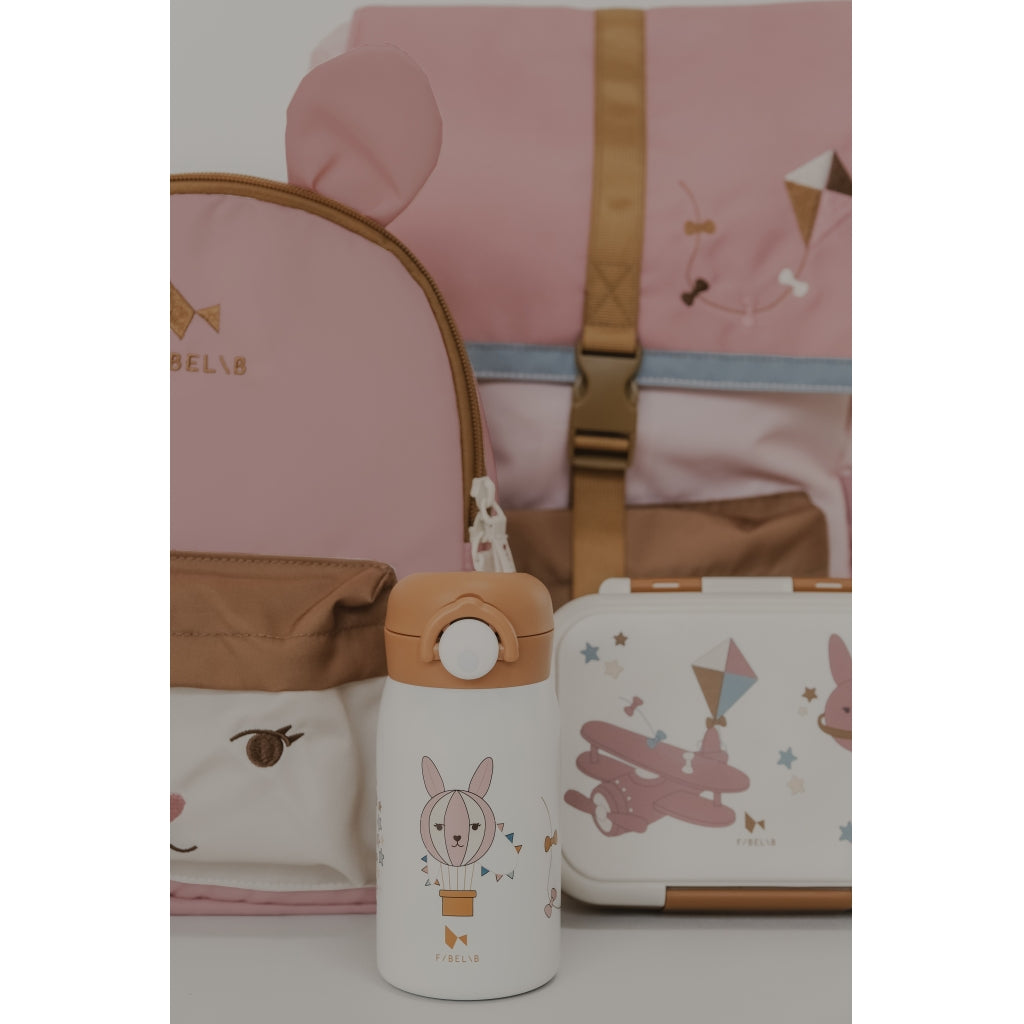 Fabelab Water Bottle - Small - Little Flyers Bunny Water Bottles Whisper White