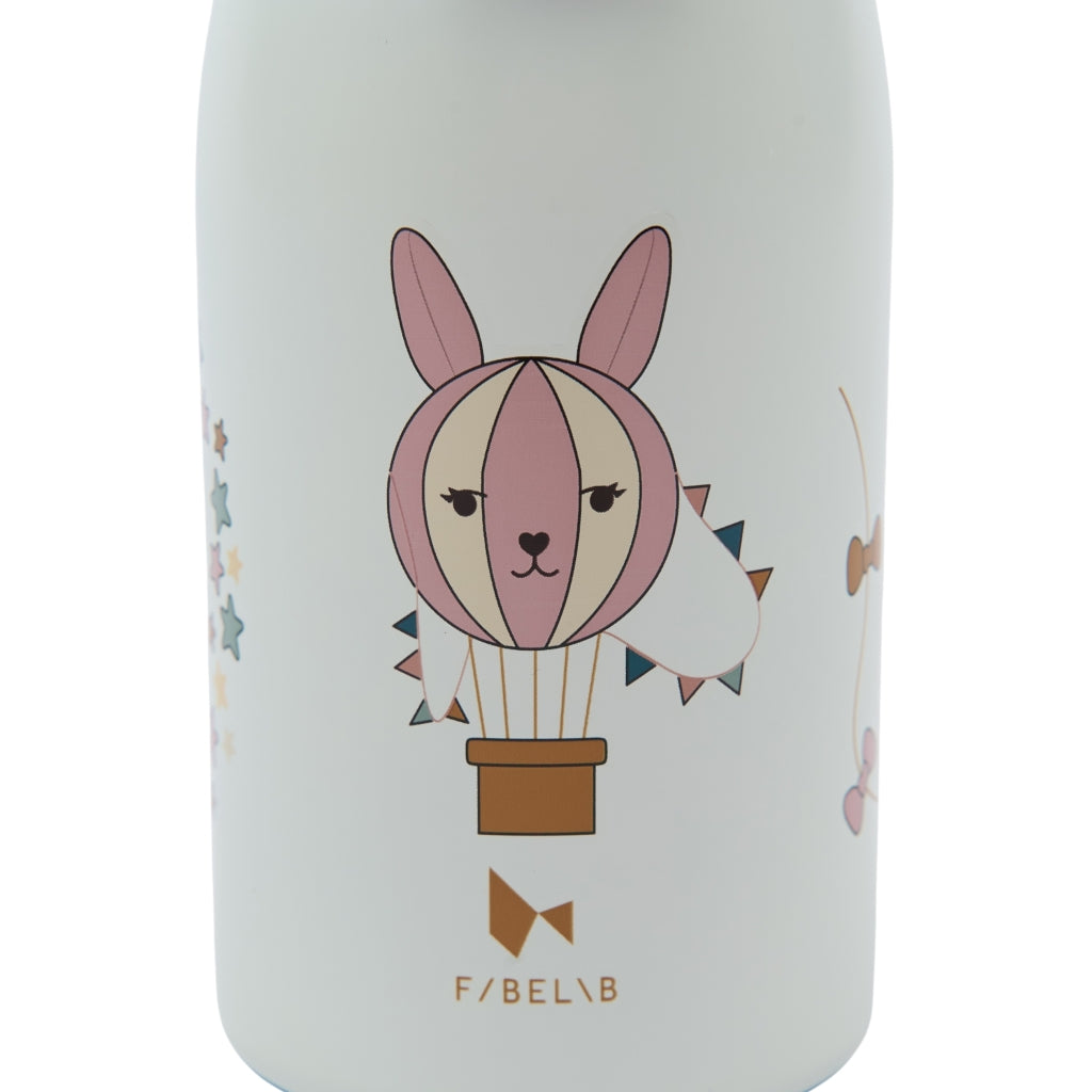 Fabelab Water Bottle - Small - Little Flyers Bunny Water Bottles Whisper White