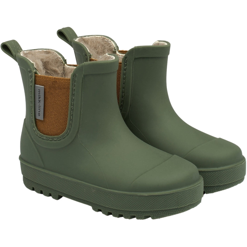 Mikk-Line Wellies Winter TPE - Low Rubber Boots Thyme