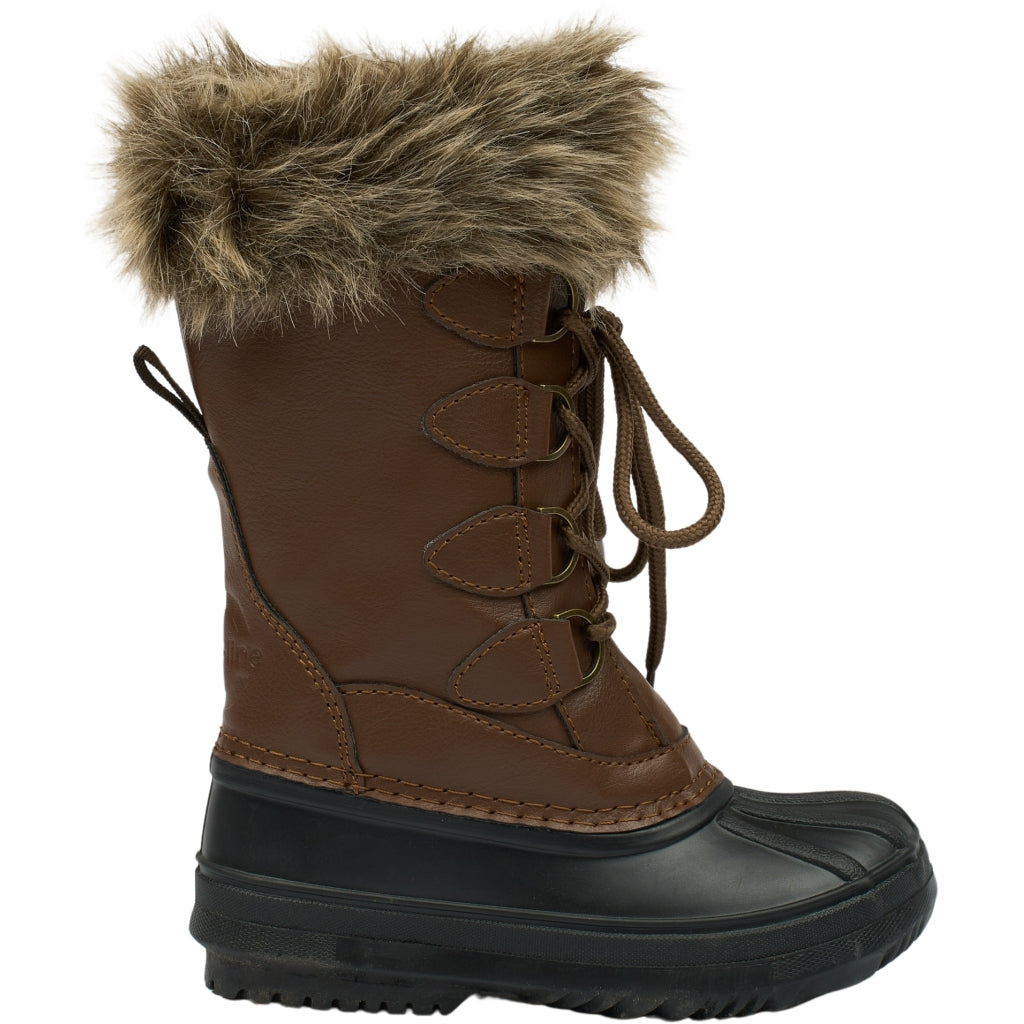 Mikk-Line Winter Boot Rubber w. Fake Fur Winter Boots Cognac