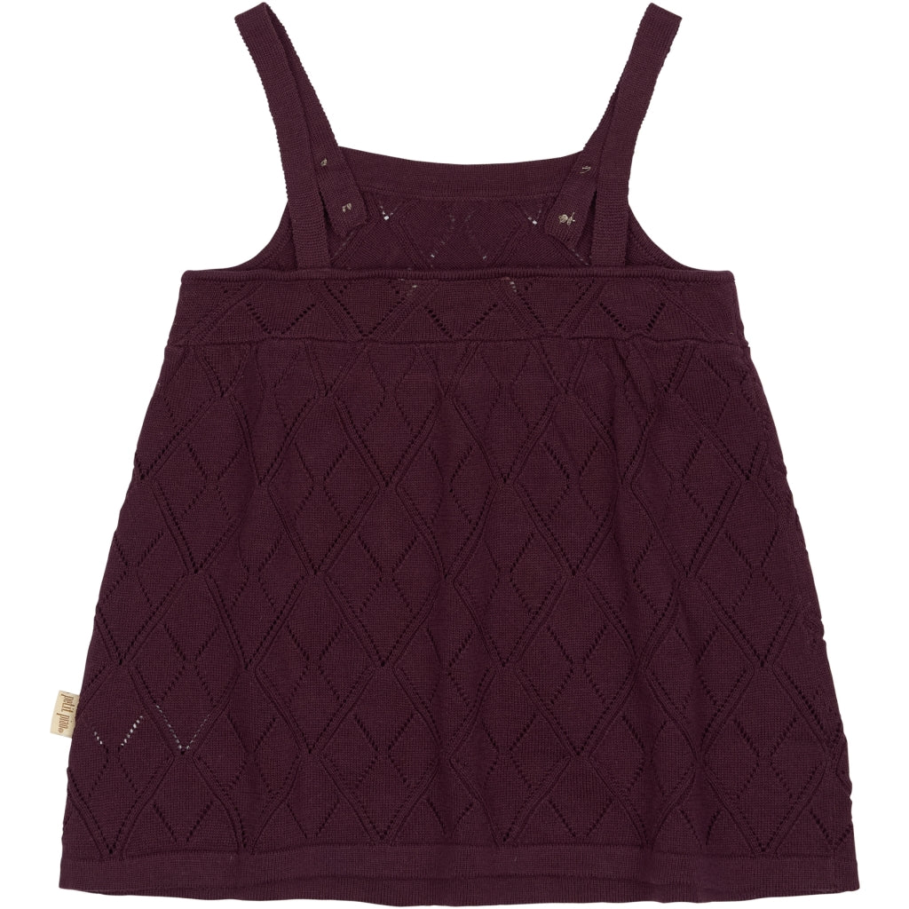 PETIT PIAO ppDalia Knit Dress Kjoler Dark Grape
