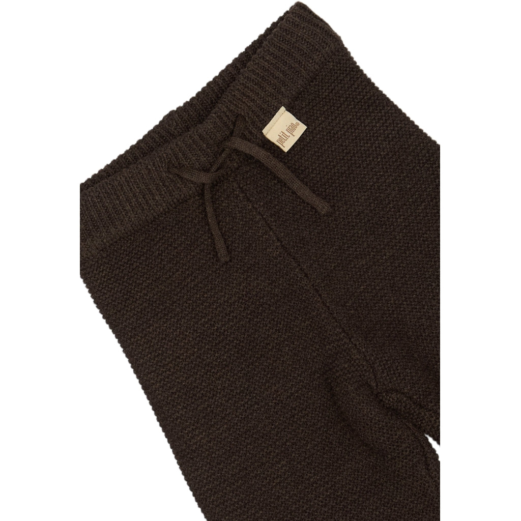 PETIT PIAO ppDaqo Knit Pants Strik Brown