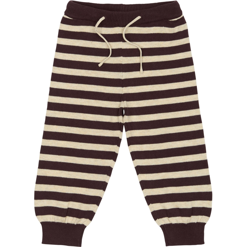 PETIT PIAO ppDos Knit Pants Strik Off White/Brown