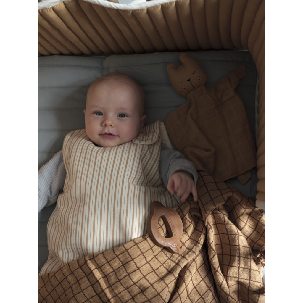 Fabelab Baby Blanket - Grid - Caramel Blankets Caramel