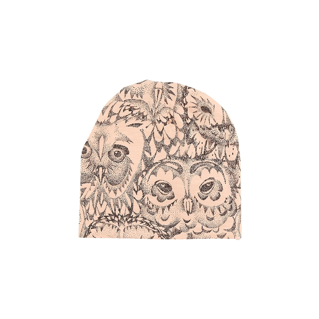 Soft Gallery Beanie m/Ugler Accessories Coral, AOP Owl