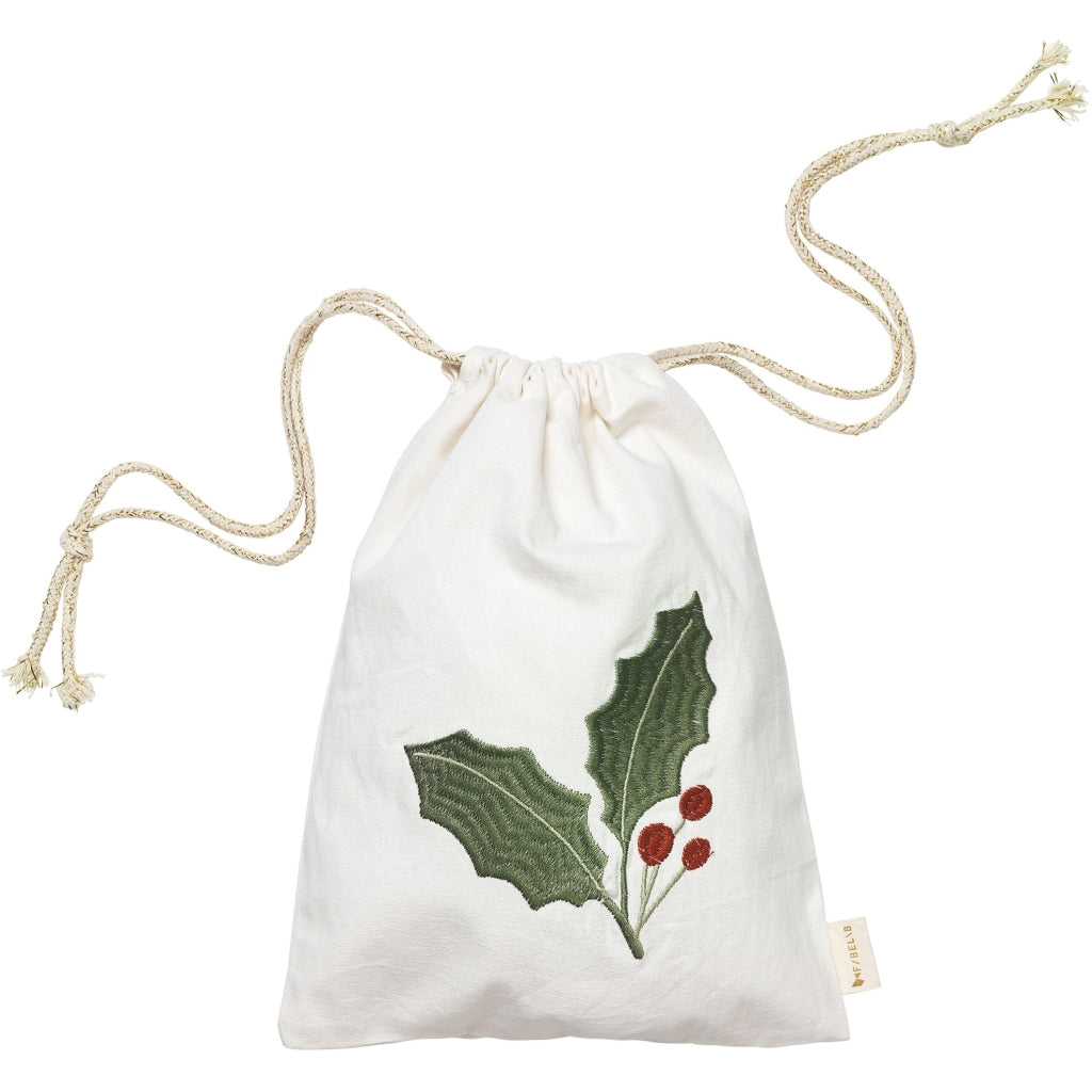 Fabelab Gift Bag - Holly embroidery - Birch Decoration Birch