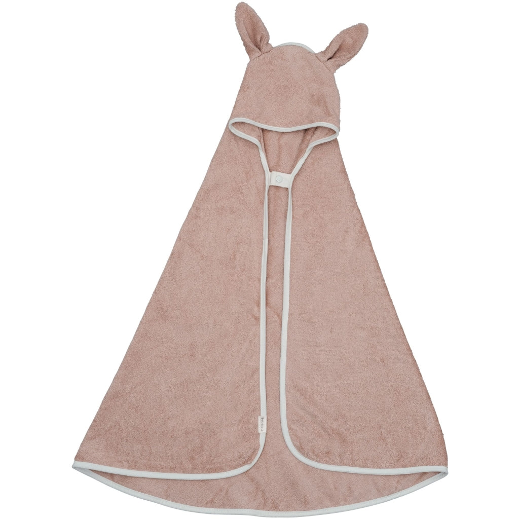 Fabelab Hooded Baby Towel - Bunny - Old Rose Badekåber Old Rose