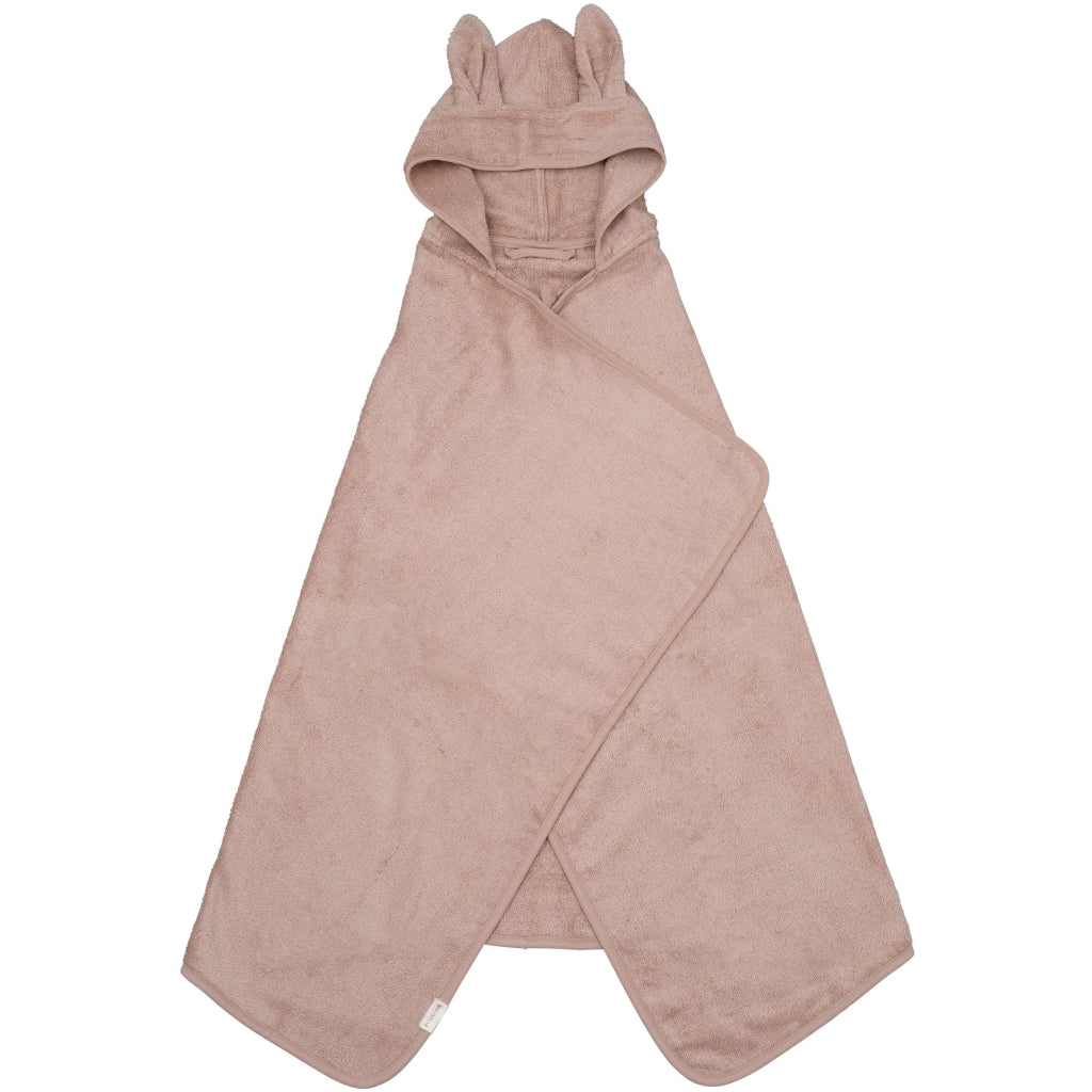 Fabelab Hooded Junior Towel - Bunny - Old Rose Badekåber Old Rose