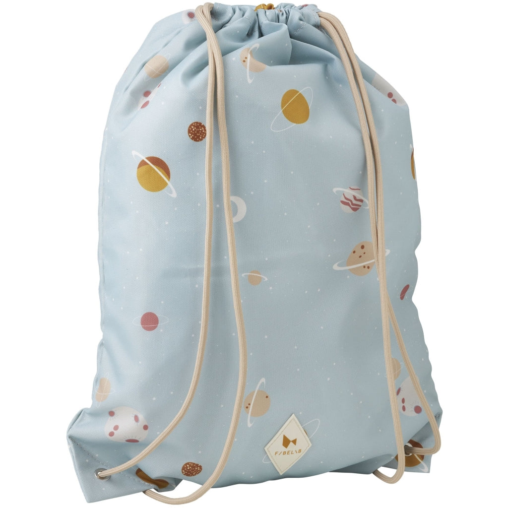 Fabelab String Bag - Planetary - Cottage Blue Bags & Backpacks Multi Print